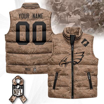 Philadelphia Eagles Salute To Service Puffer Vest