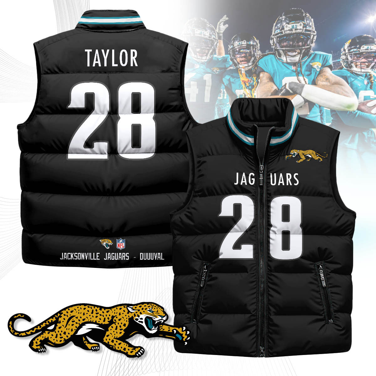 Jacksonville Jaguars Unisex Puffer Vest