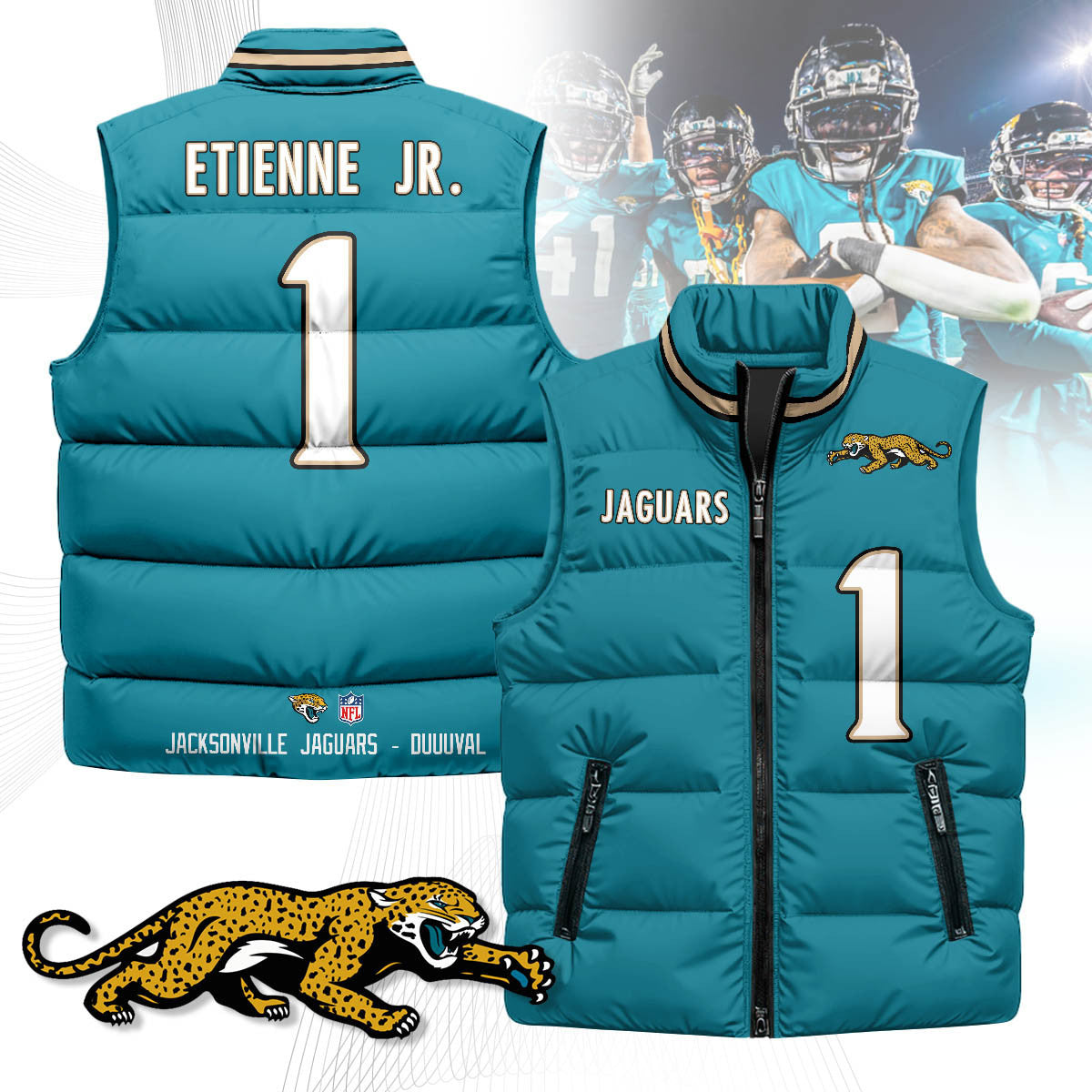 Jacksonville Jaguars Unisex Puffer Vest