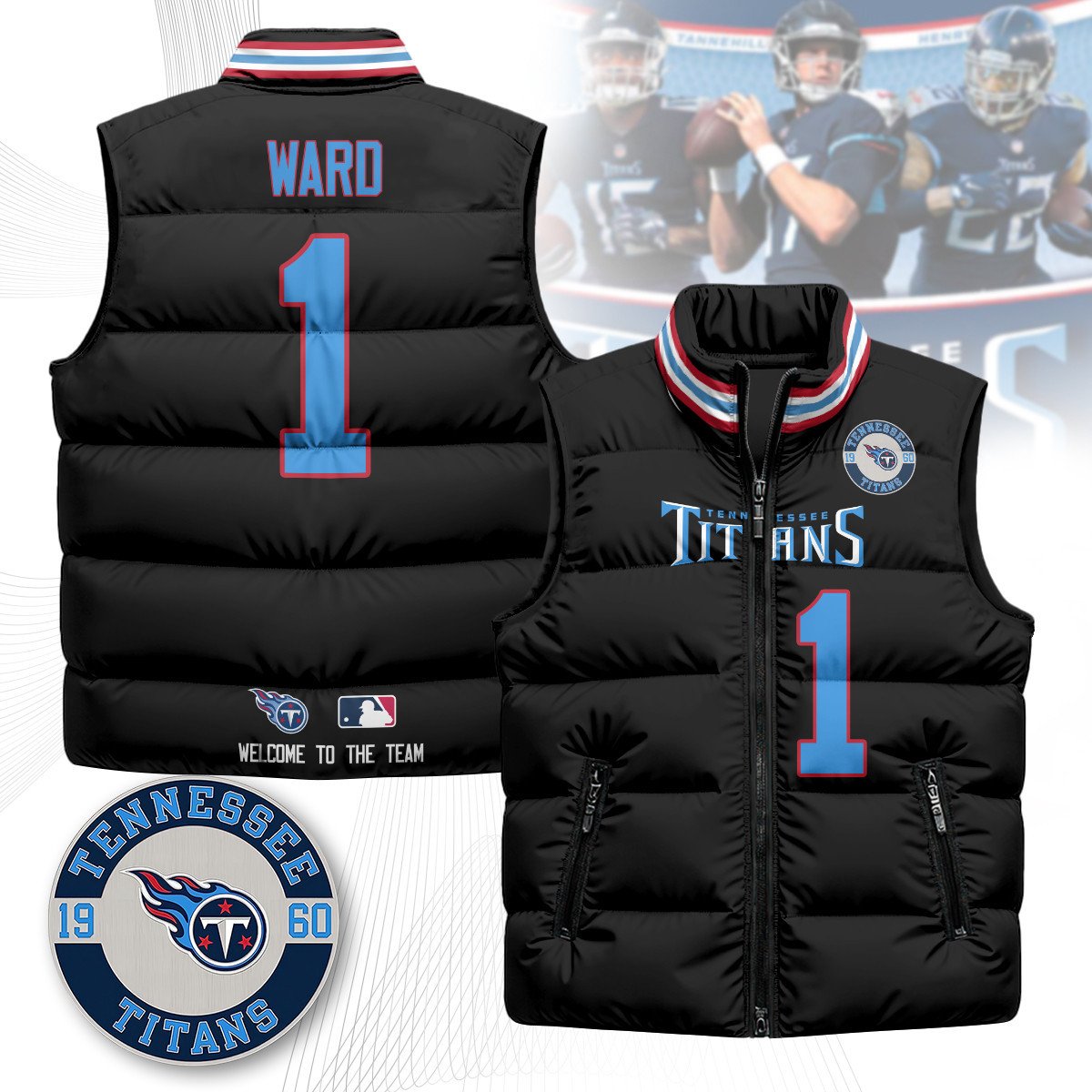 Tennessee Titans Unisex Puffer Vest