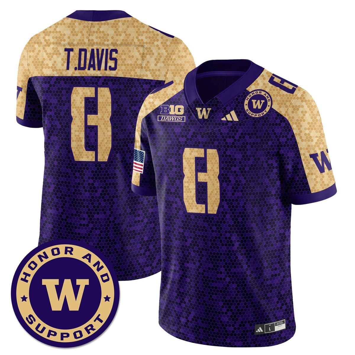 Washington Football Honor and Support Uniform - All Stitched