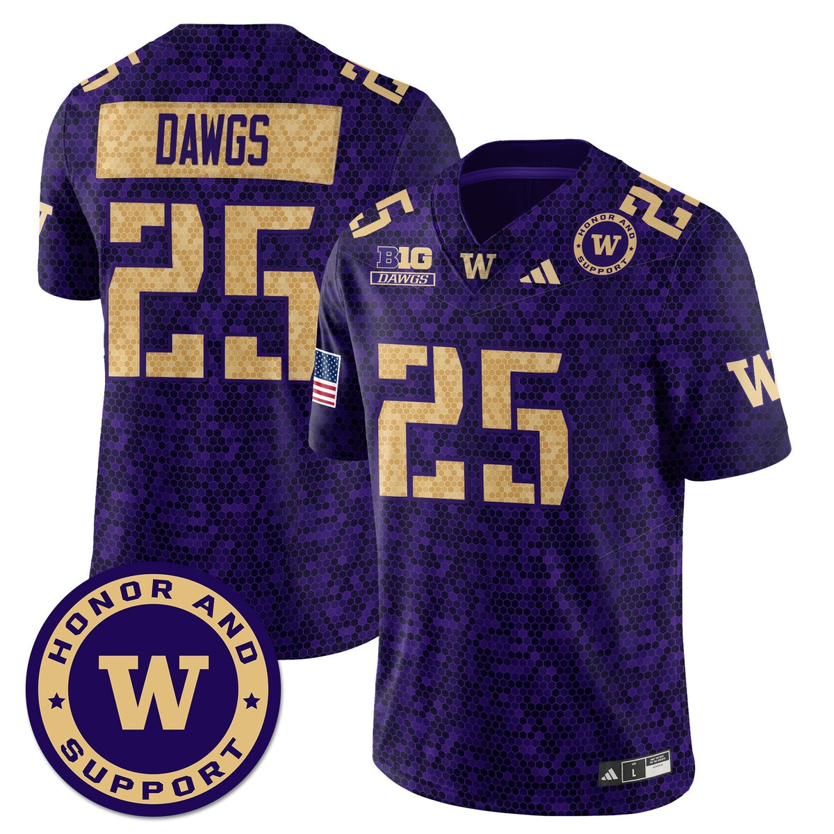 Washington Football Honor and Support Uniform - All Stitched