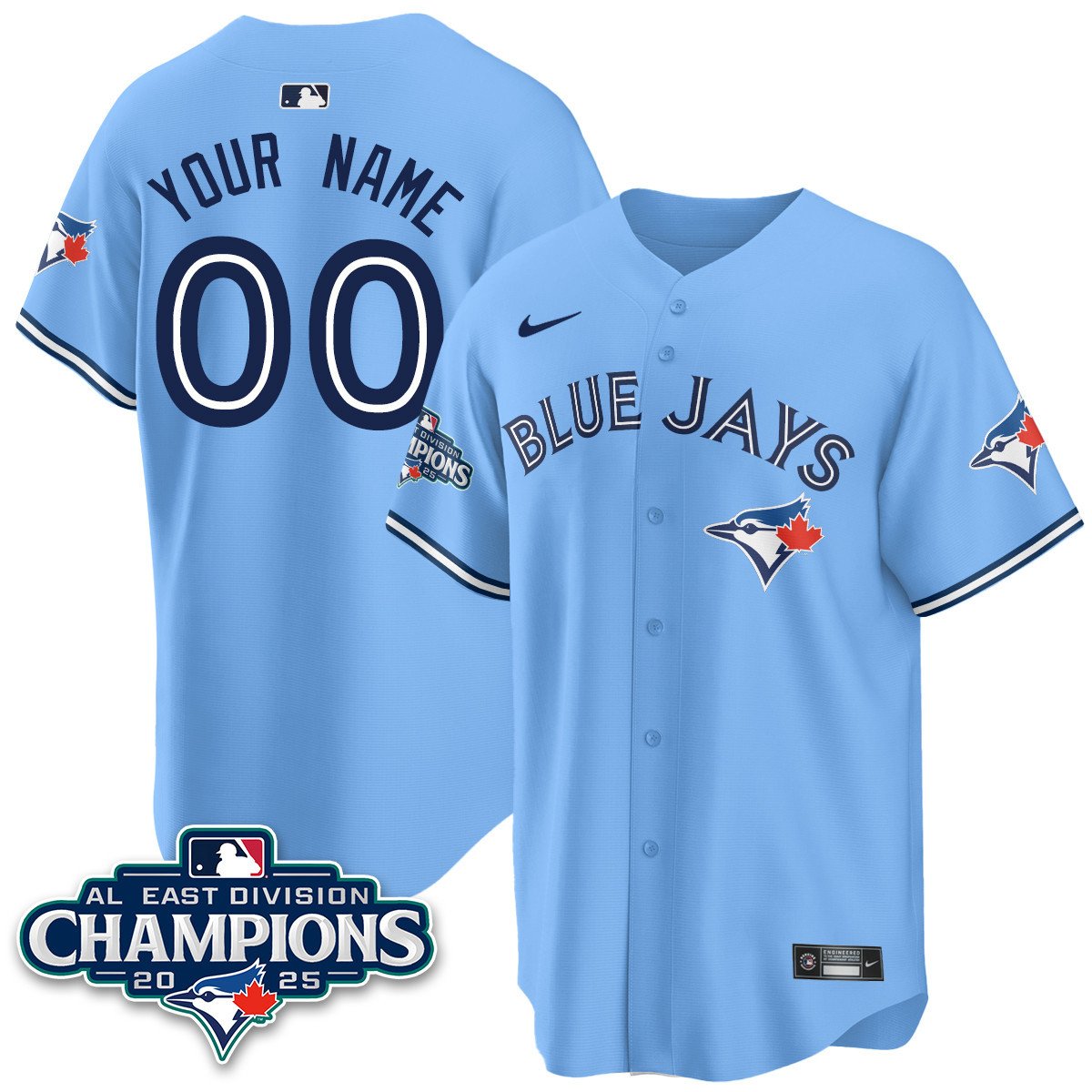 Custom Toronto Blue Jays AL East Division Champions Jersey - All Stitched