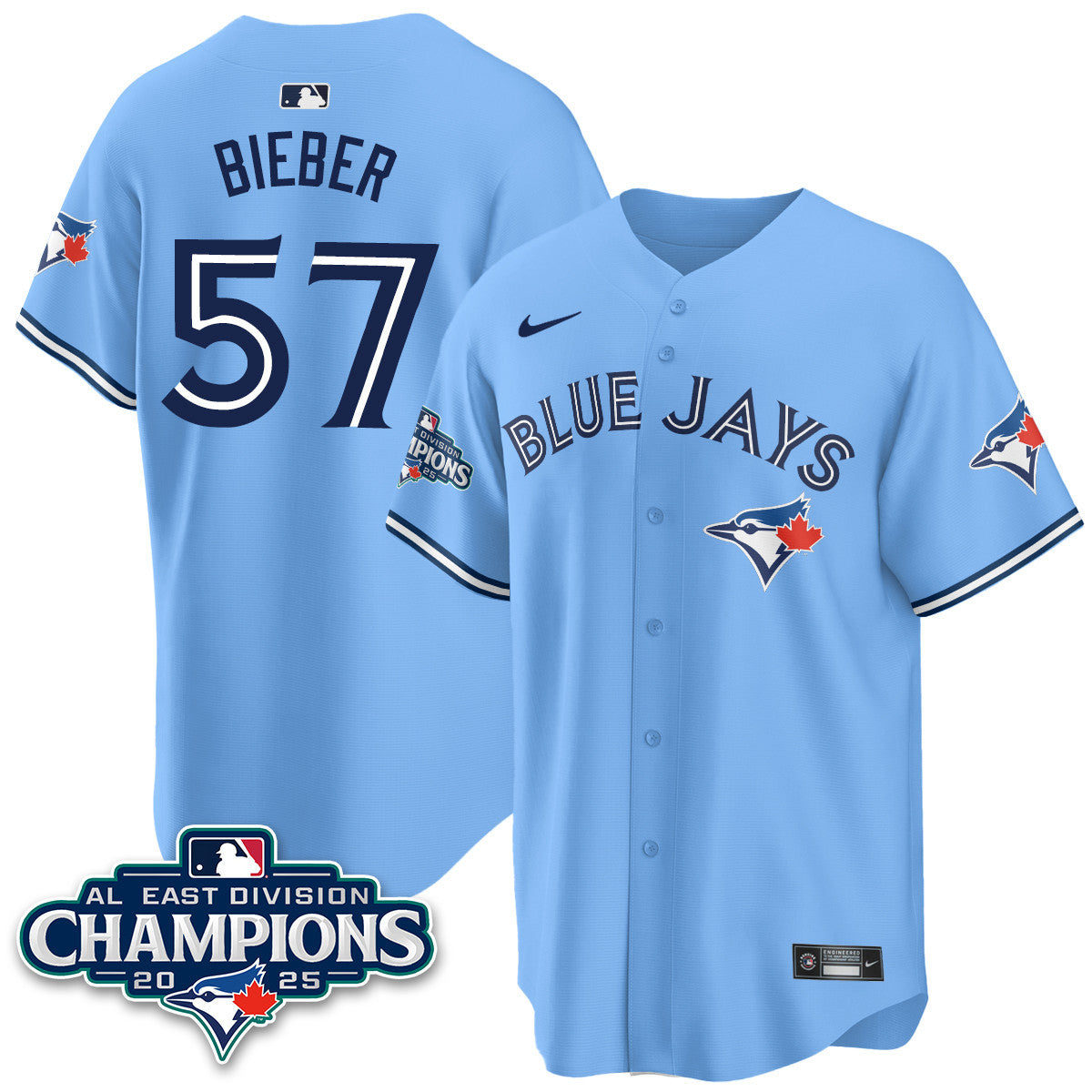 Toronto Blue Jays AL East Division Champions Jersey - All Stitched