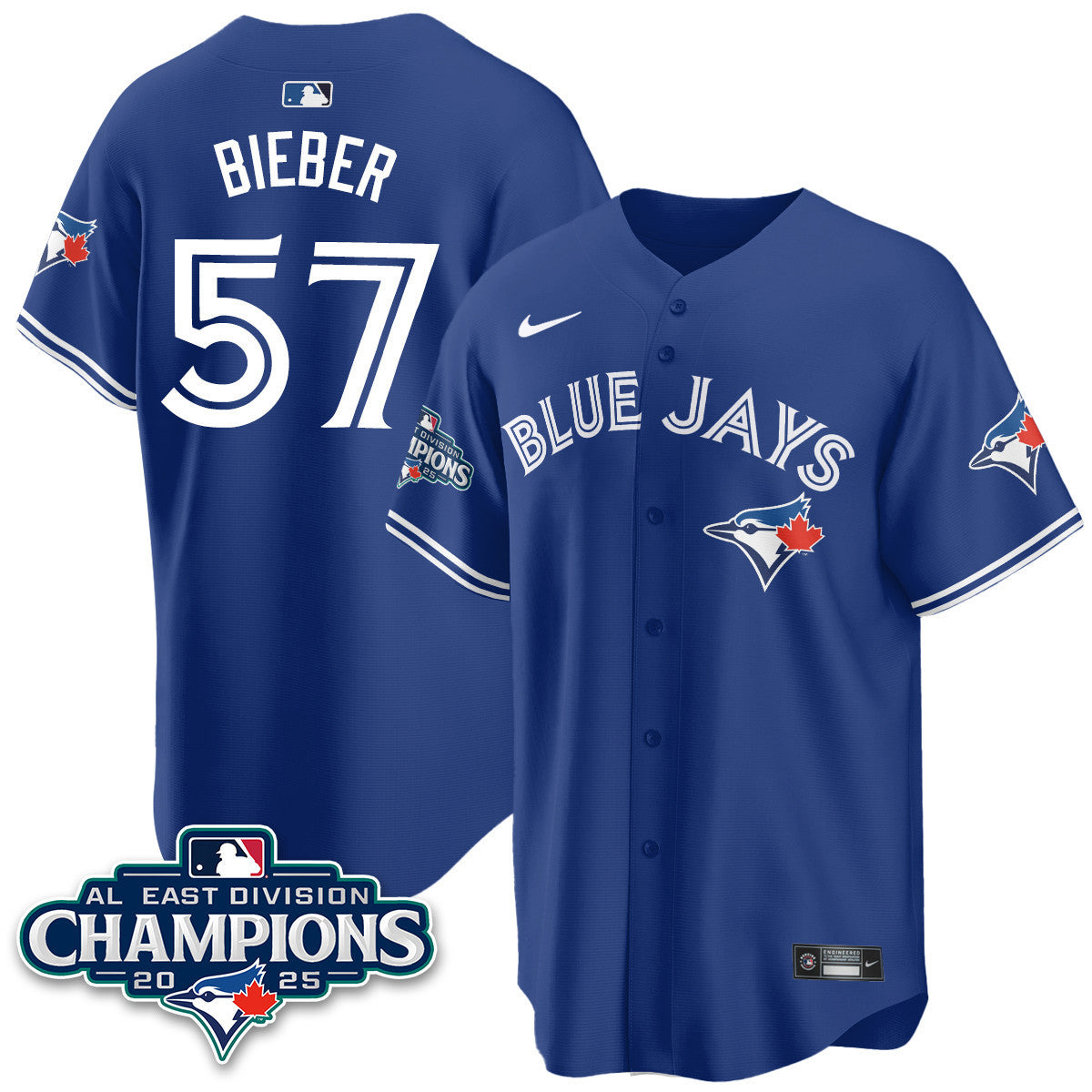 Toronto Blue Jays AL East Division Champions Jersey - All Stitched
