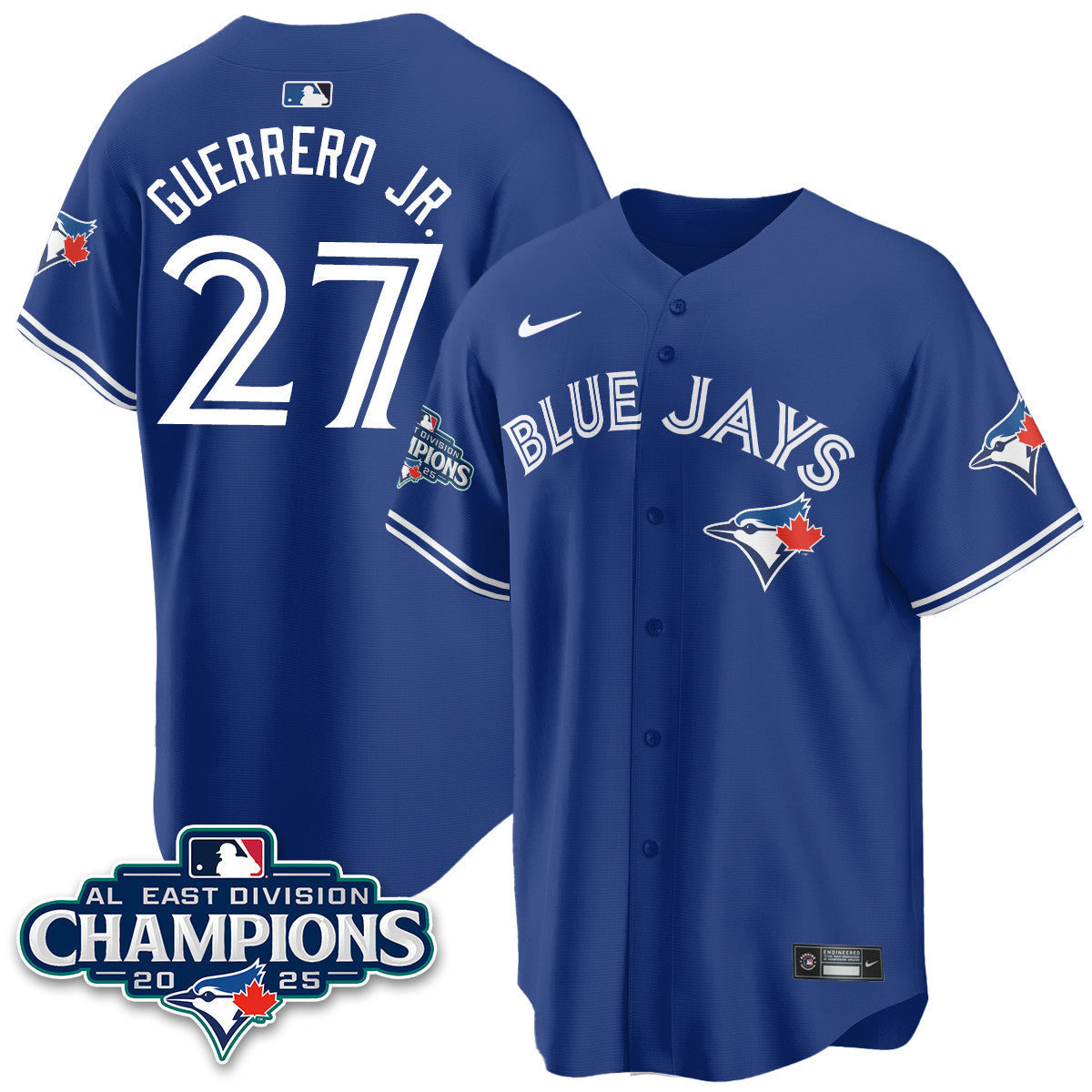 Toronto Blue Jays AL East Division Champions Jersey - All Stitched