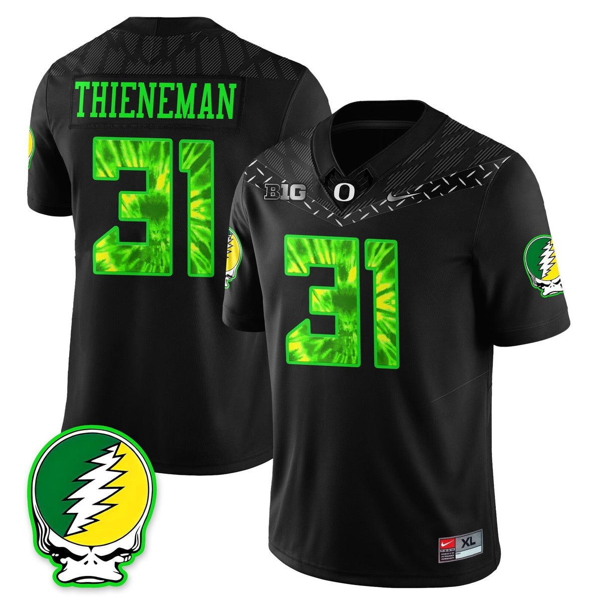 Oregon Football 2025 Grateful Jersey - All Stitched