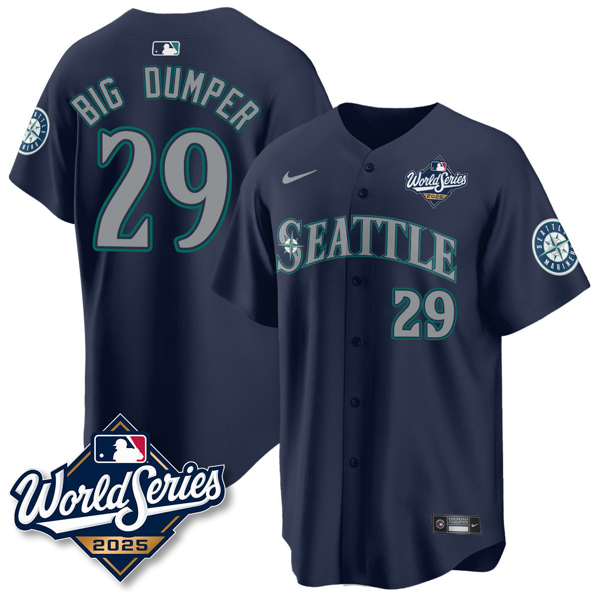 Seattle Mariners 2025 World Series Jersey - All Stitched