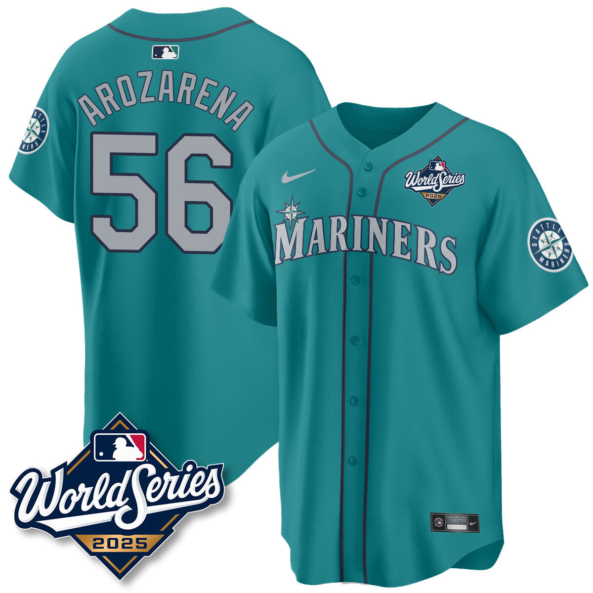Seattle Mariners 2025 World Series Jersey - All Stitched