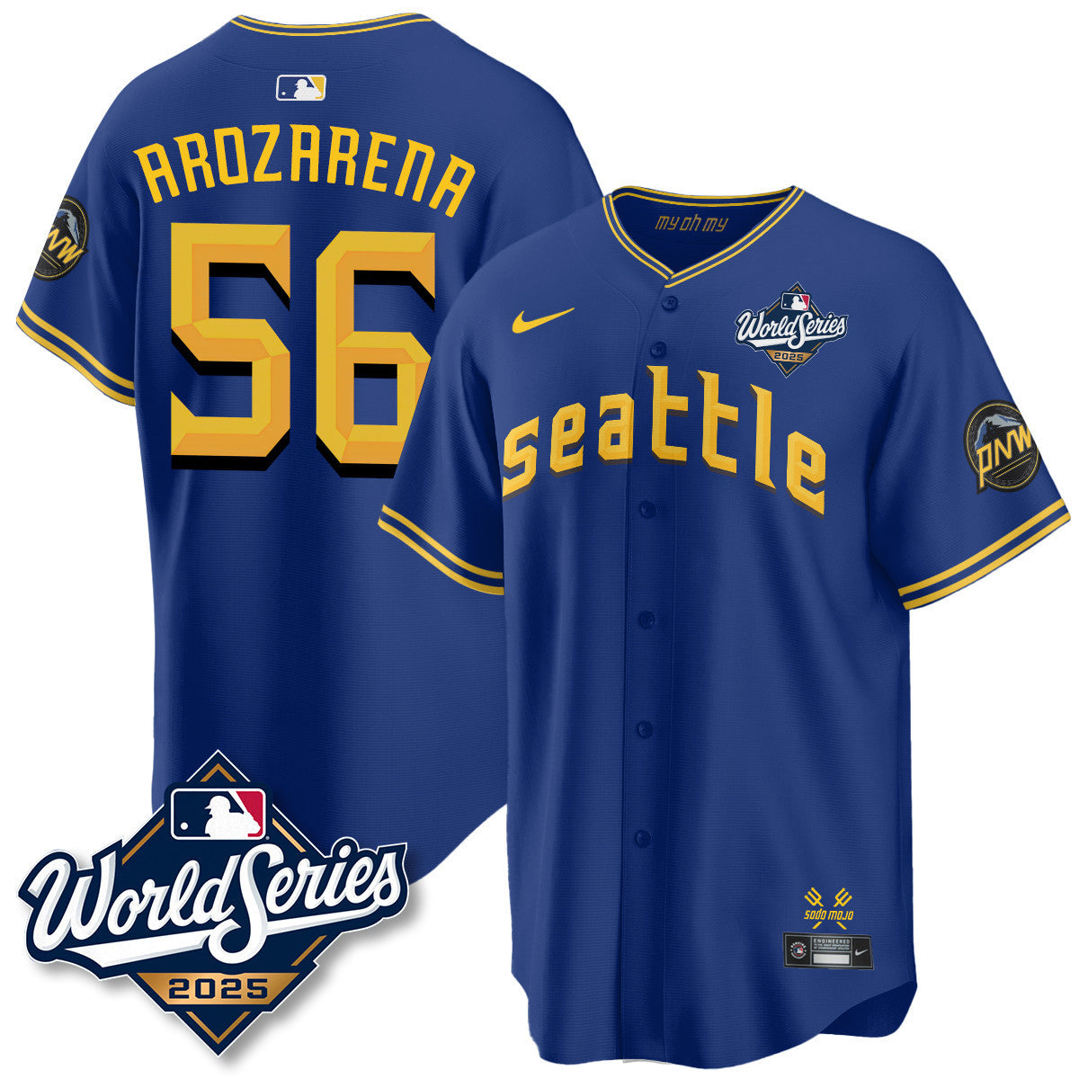 Seattle Mariners 2025 World Series Jersey - All Stitched