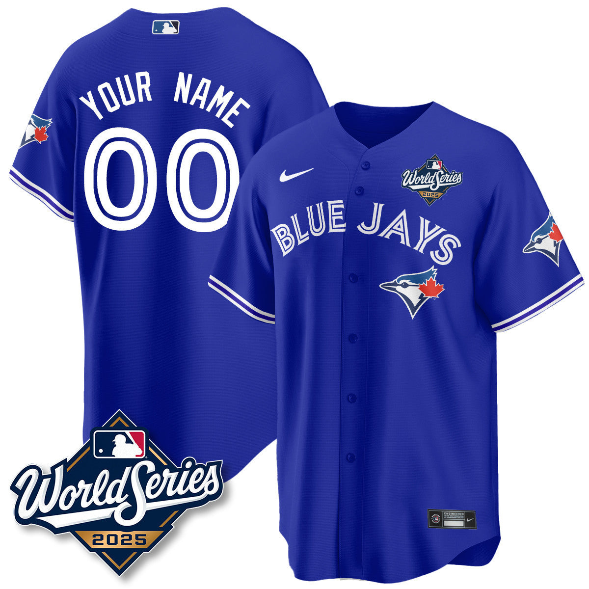 Custom Toronto Blue Jays 2025 World Series Jersey - All Stitched