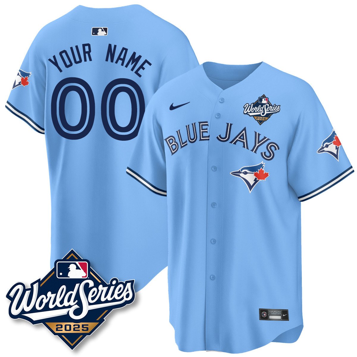 Custom Toronto Blue Jays 2025 World Series Jersey - All Stitched