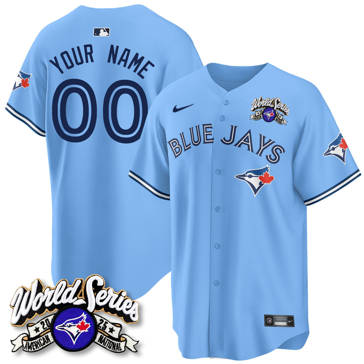Toronto Blue Jays 2025 American League Champions Custom Jersey - All Stitched