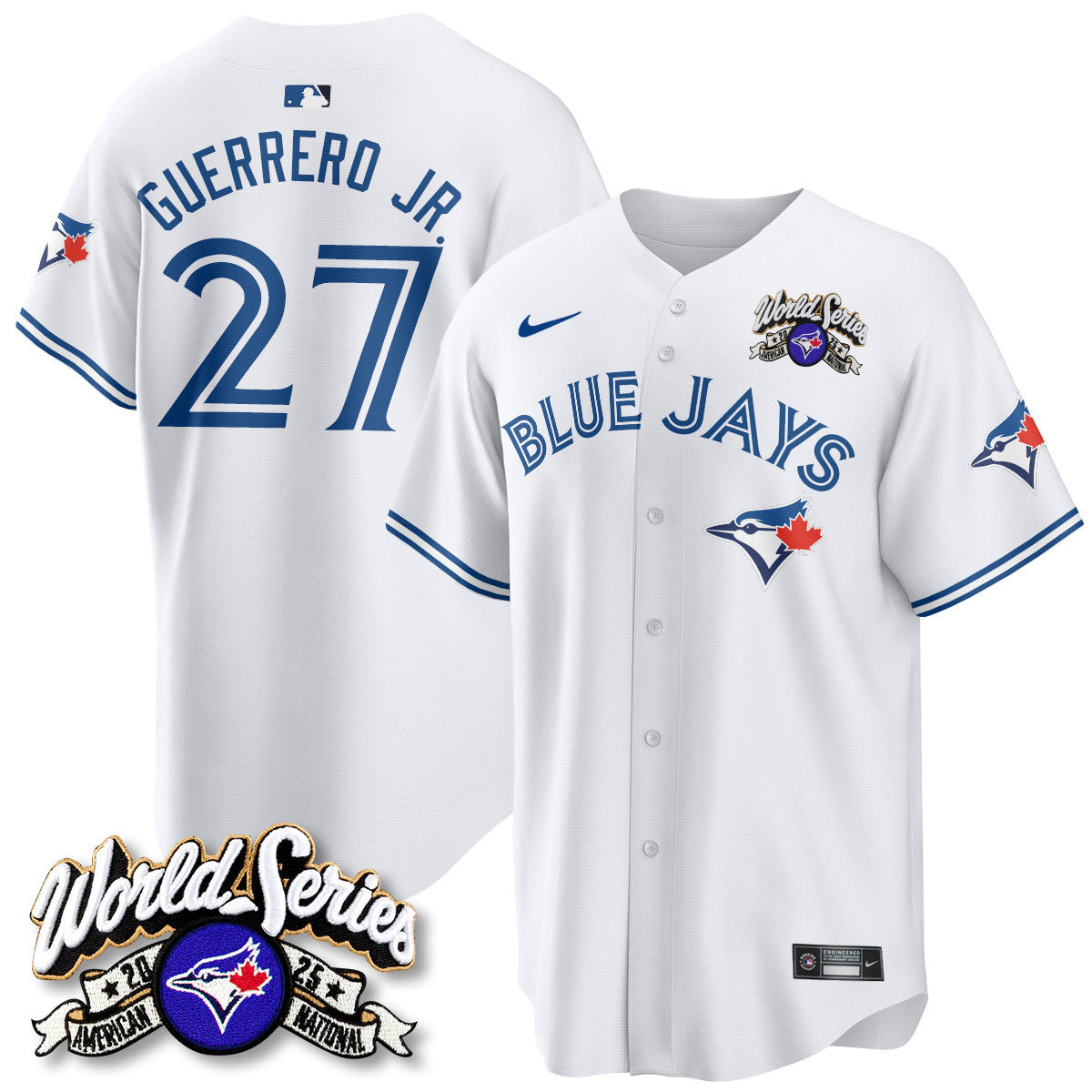 Toronto Blue Jays 2025 American League Champions Jersey - All Stitched