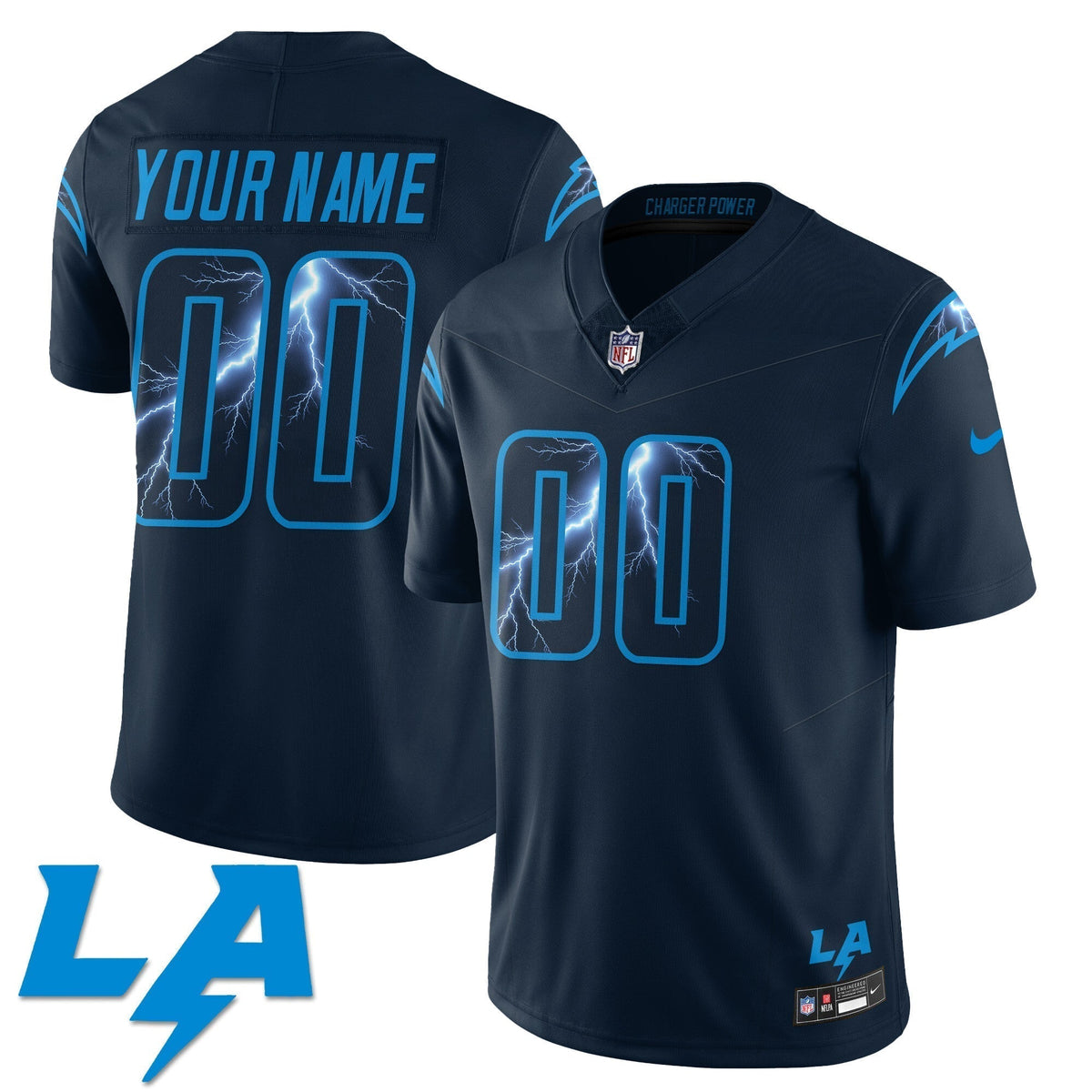 Los Angeles Chargers Rivarly Concept Jersey - All Stitched