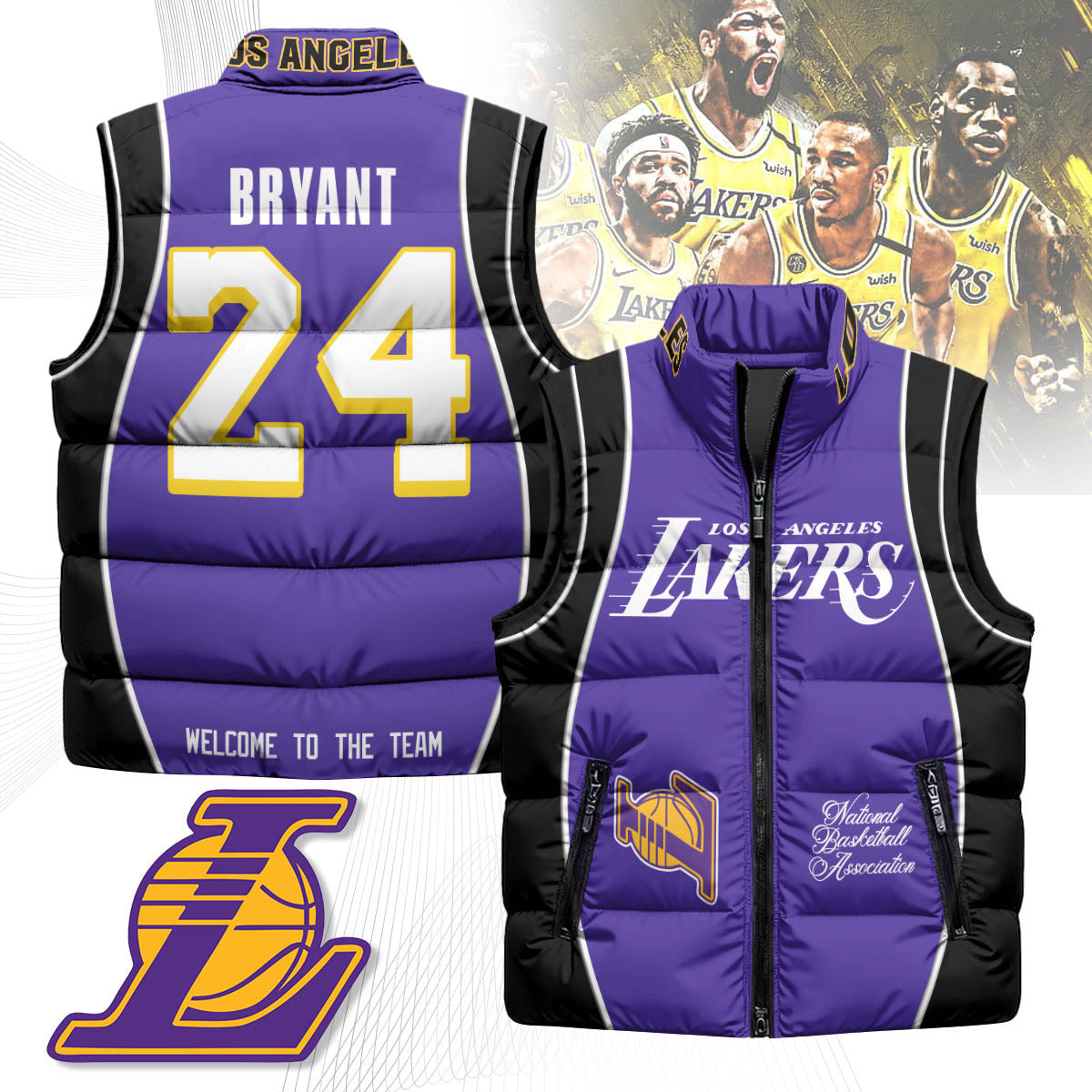 Los Angeles Lakers Unisex Puffer Vest
