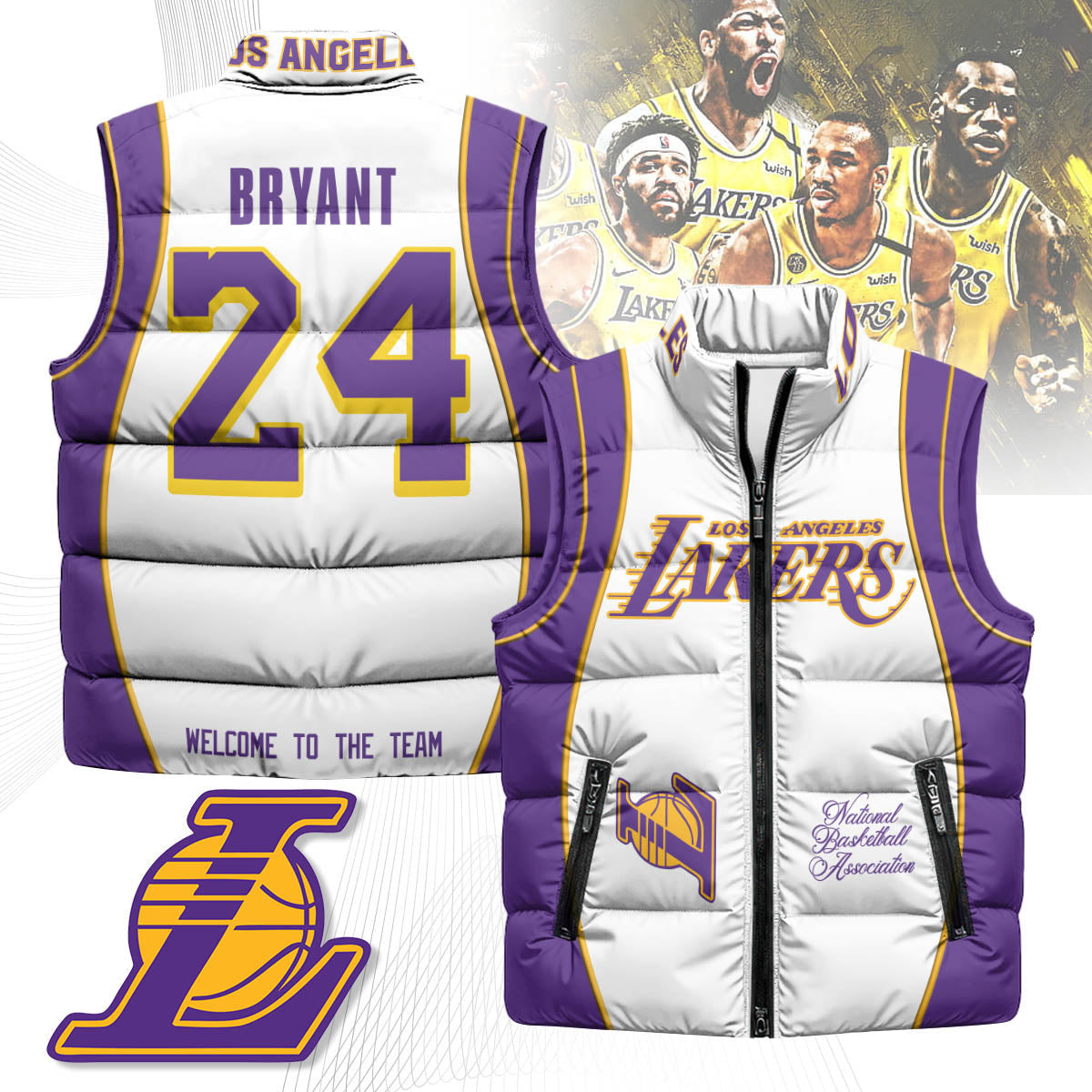 Los Angeles Lakers Unisex Puffer Vest