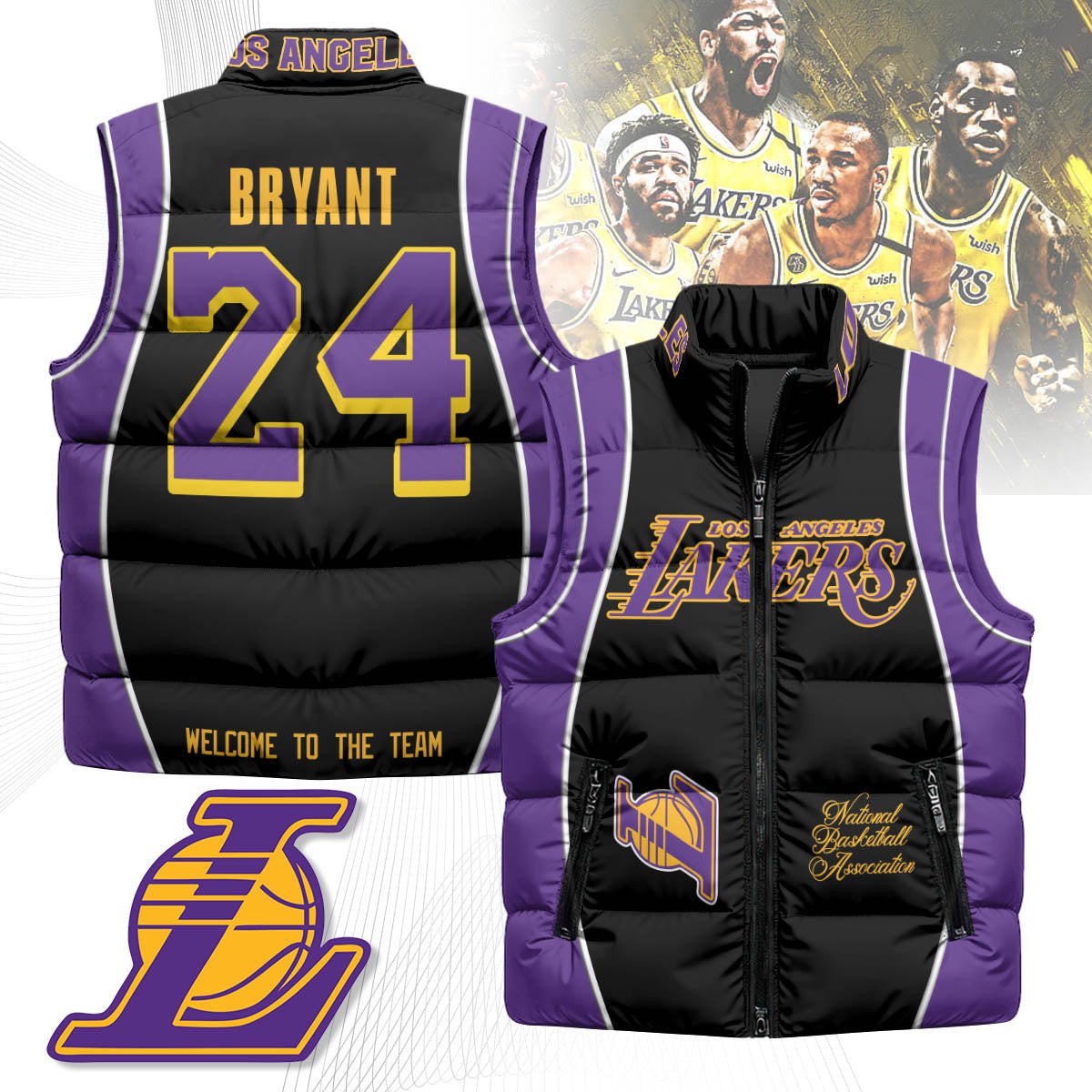Los Angeles Lakers Unisex Puffer Vest