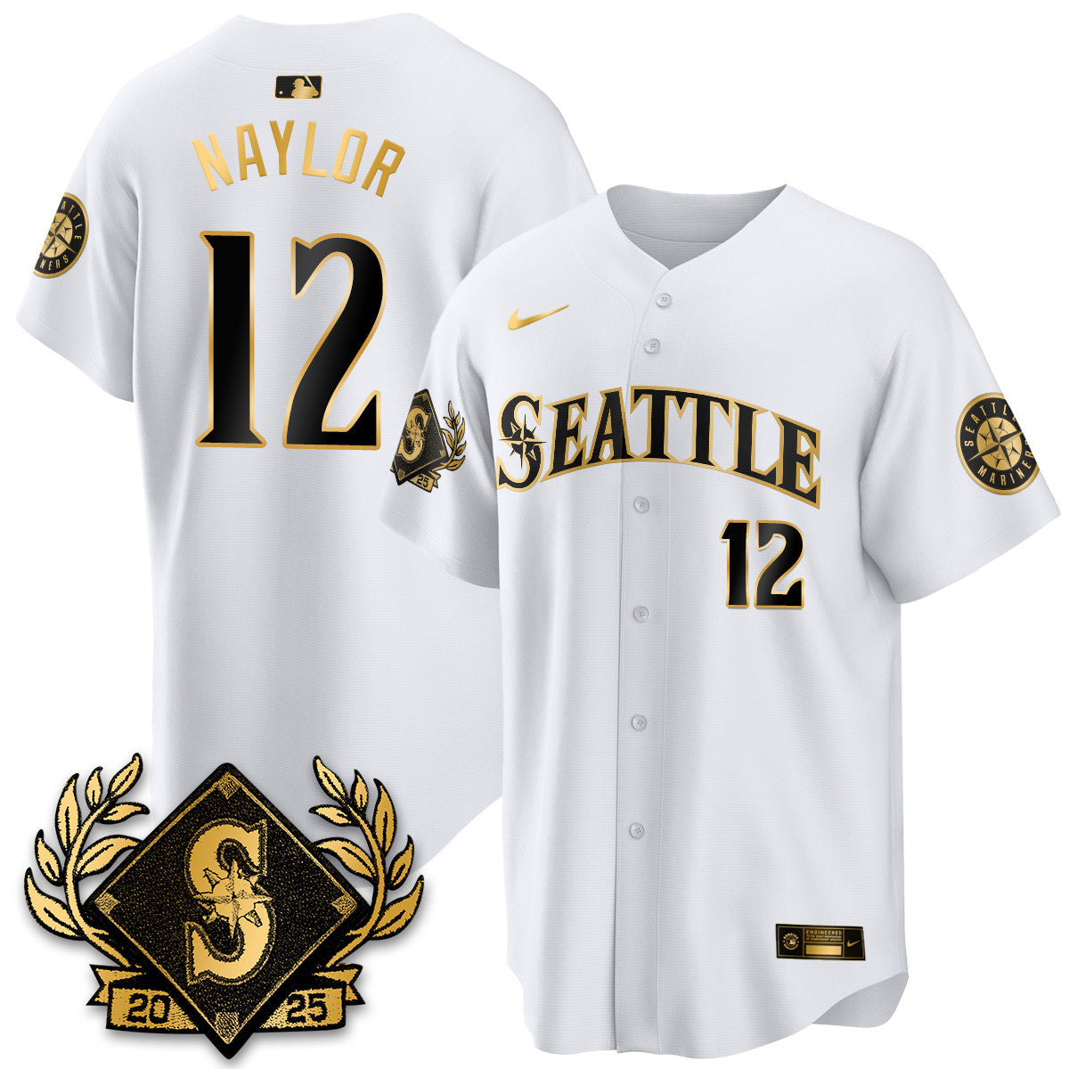 Seattle Mariners 2025 Series Gold Jersey - All Stitched