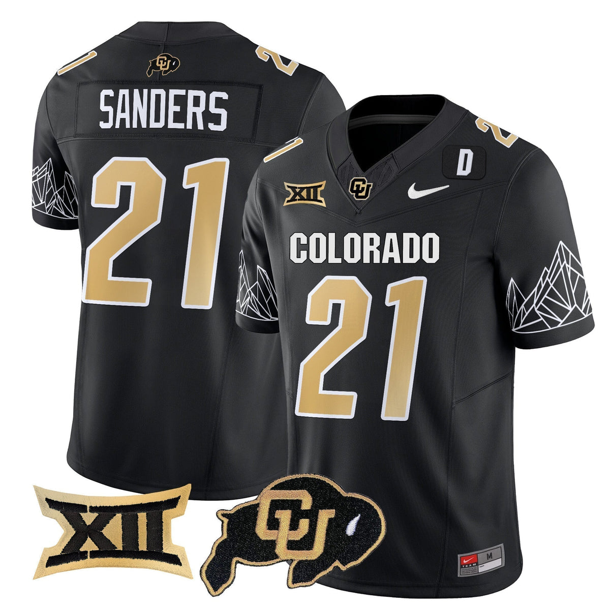 Men's Colorado Buffaloes Vapor Limited Jersey V3 - Big 12 XII Patch - All Stitched
