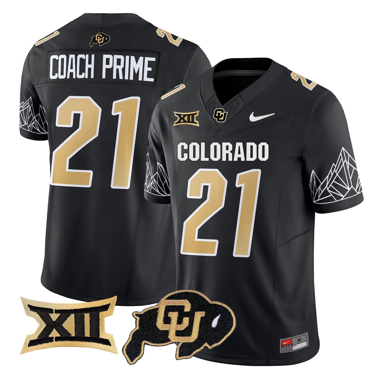 Men's Colorado Buffaloes Vapor Limited Jersey V3 - Big 12 XII Patch - All Stitched
