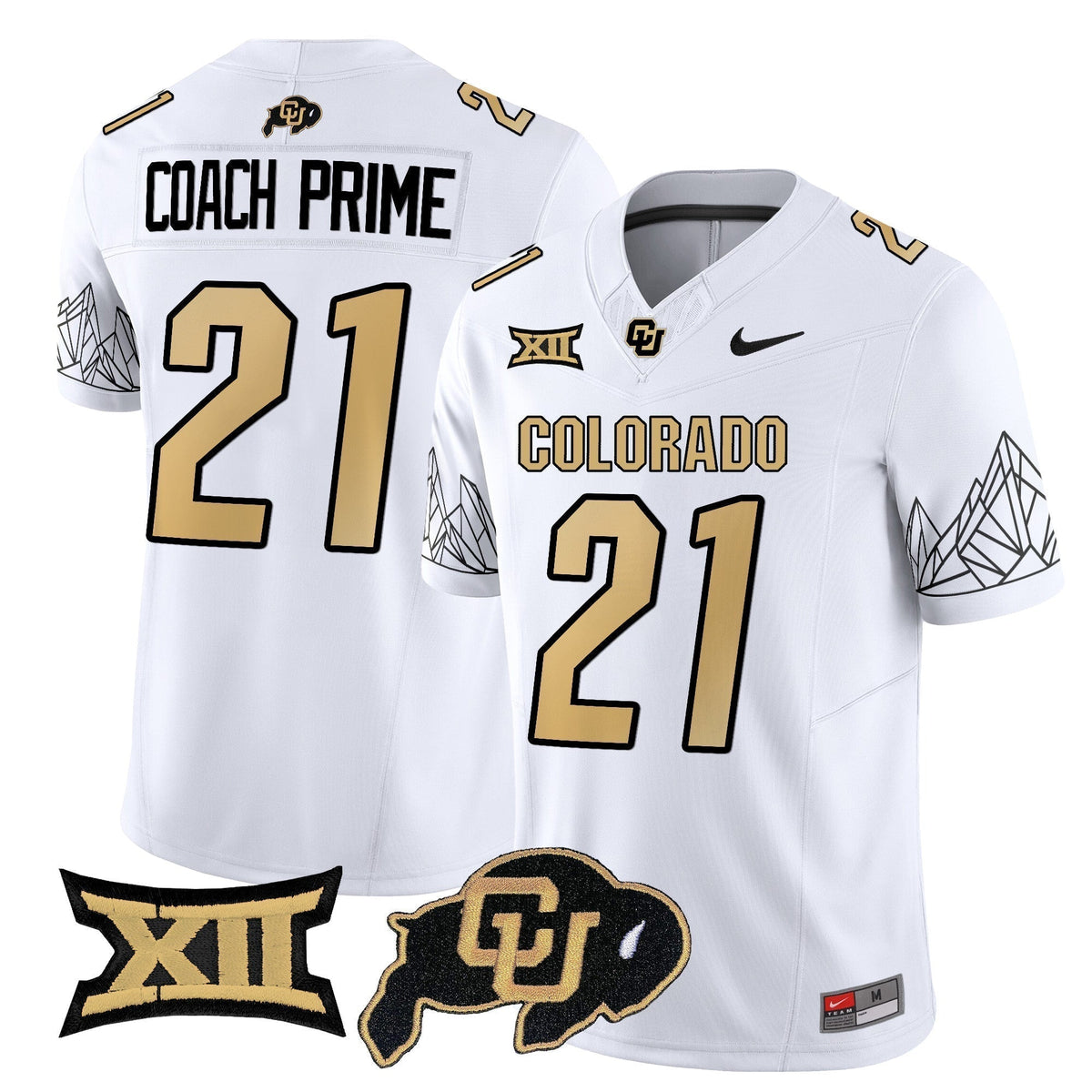 Men's Colorado Buffaloes Vapor Limited Jersey V3 - Big 12 XII Patch - All Stitched