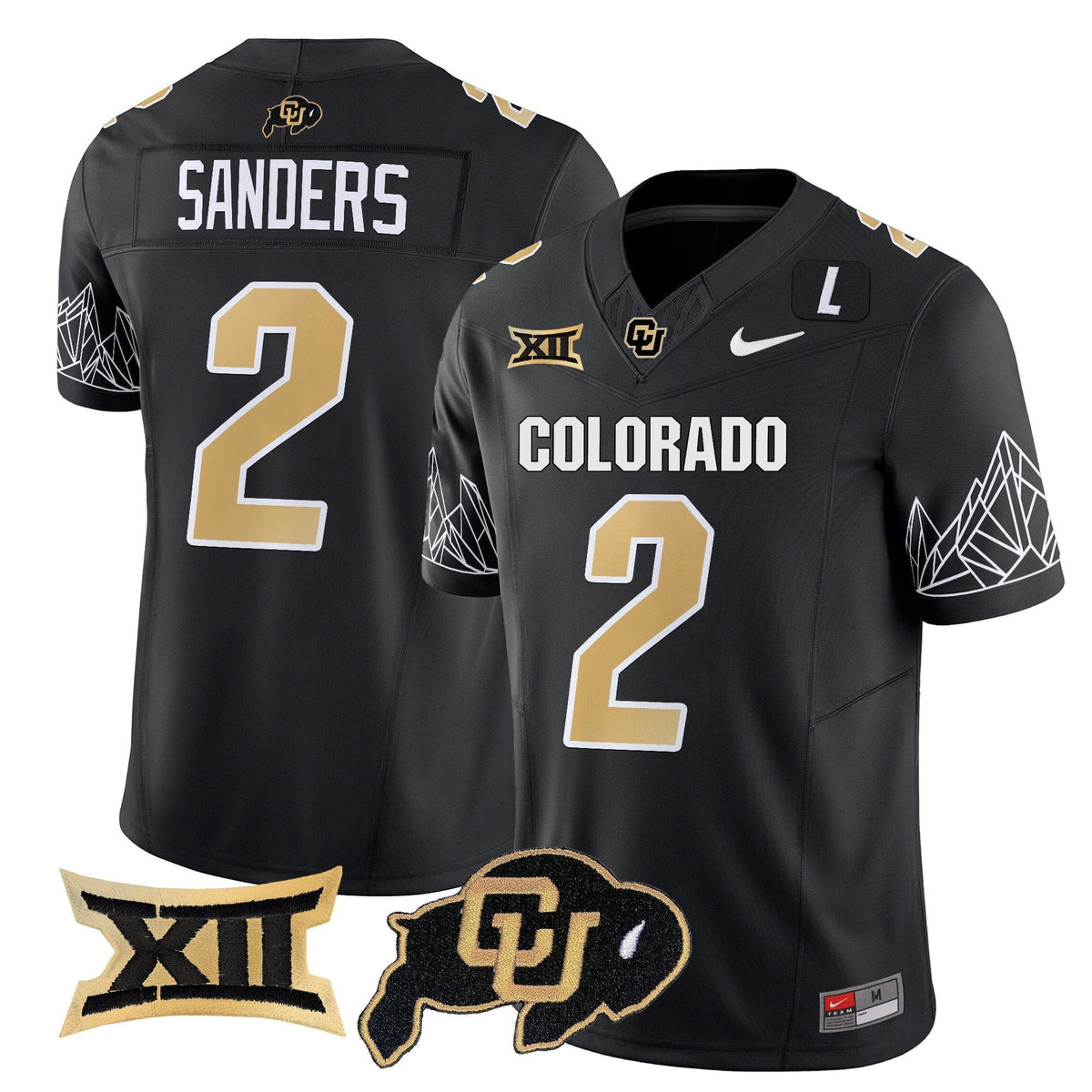 Men's Colorado Buffaloes Vapor Limited Jersey V3 - Big 12 XII Patch - All Stitched