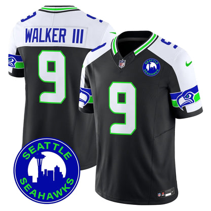 Men's Seahawks 2024 Seattle City Patch Vapor Limited Jersey - All Stitched