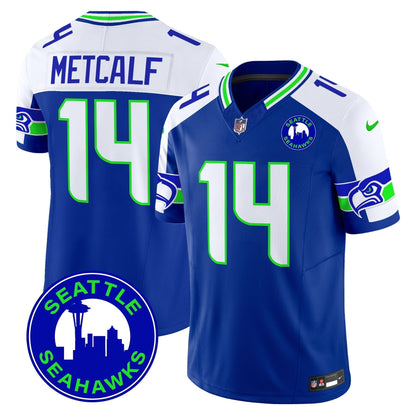 Men's Seahawks 2024 Seattle City Patch Vapor Limited Jersey - All Stitched