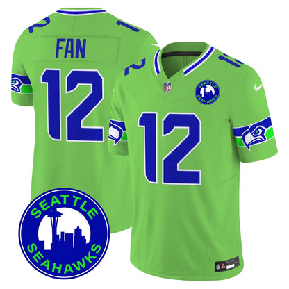 Men's Seahawks 2024 Seattle City Patch Vapor Limited Jersey - All Stitched