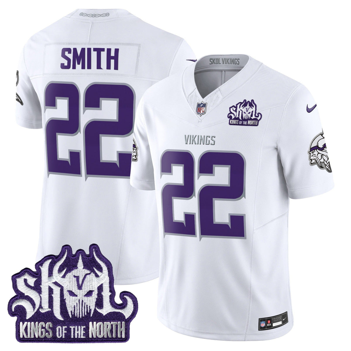 Men's Minnesota Vikings 2025 Winter Warrior Skol Patch Vapor Limited Jersey - All Stitched