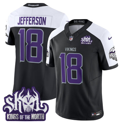 Men's Minnesota Vikings 2025 Winter Warrior Skol Patch Vapor Limited Jersey - All Stitched