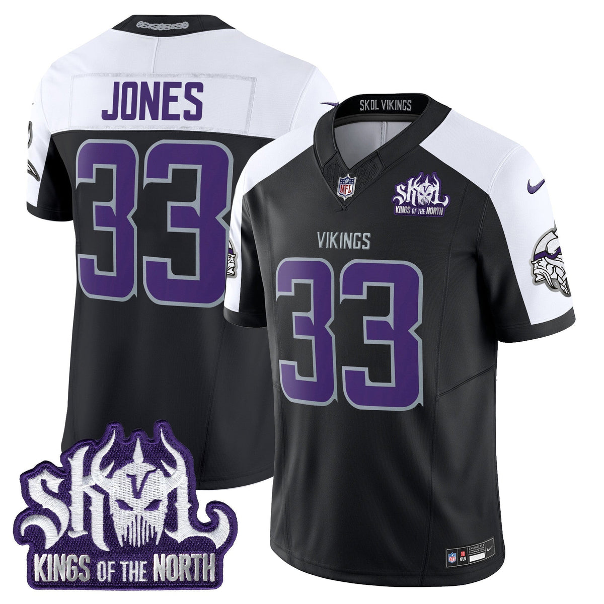 Men's Minnesota Vikings 2025 Winter Warrior Skol Patch Vapor Limited Jersey - All Stitched