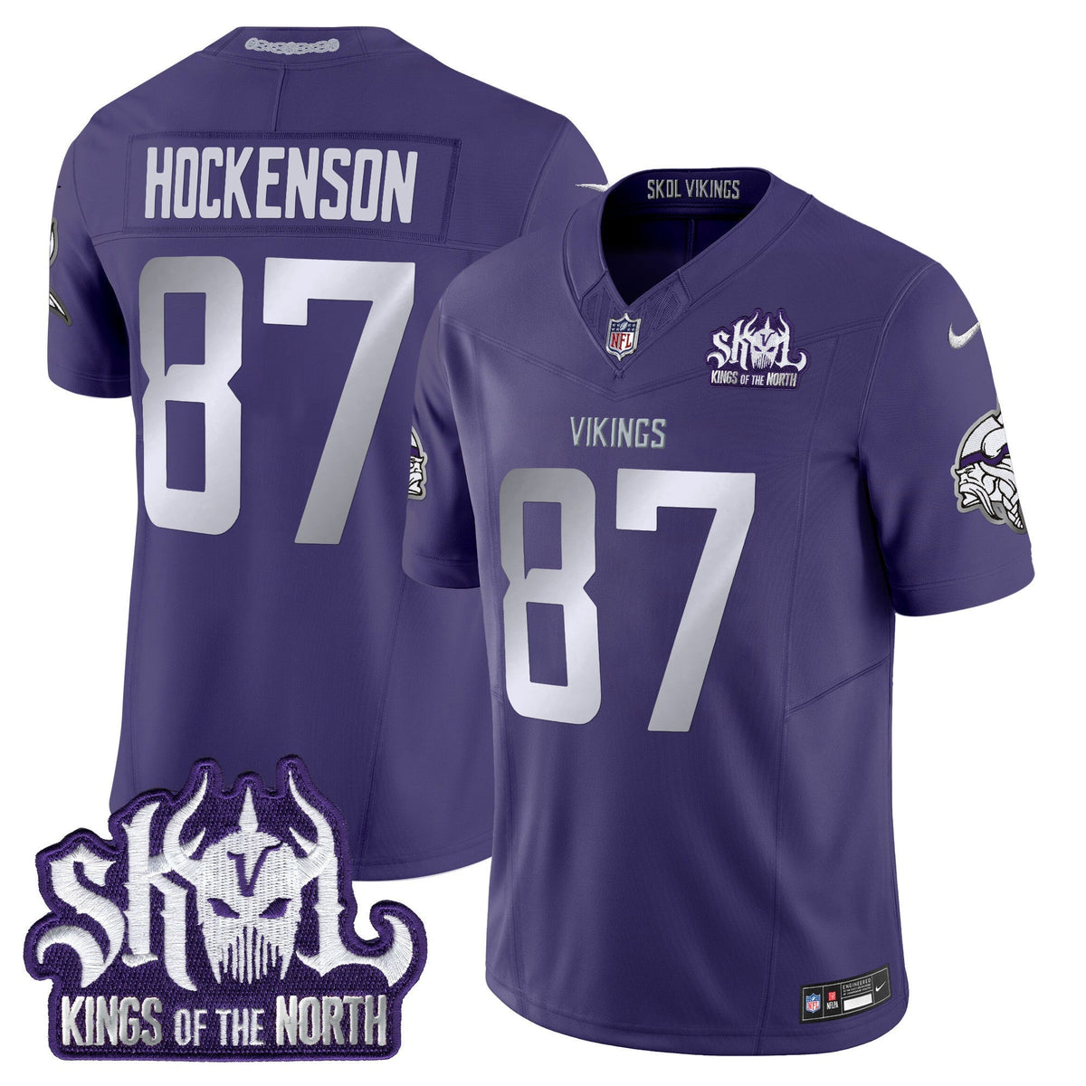 Men's Minnesota Vikings 2025 Winter Warrior Skol Patch Vapor Limited Jersey - All Stitched