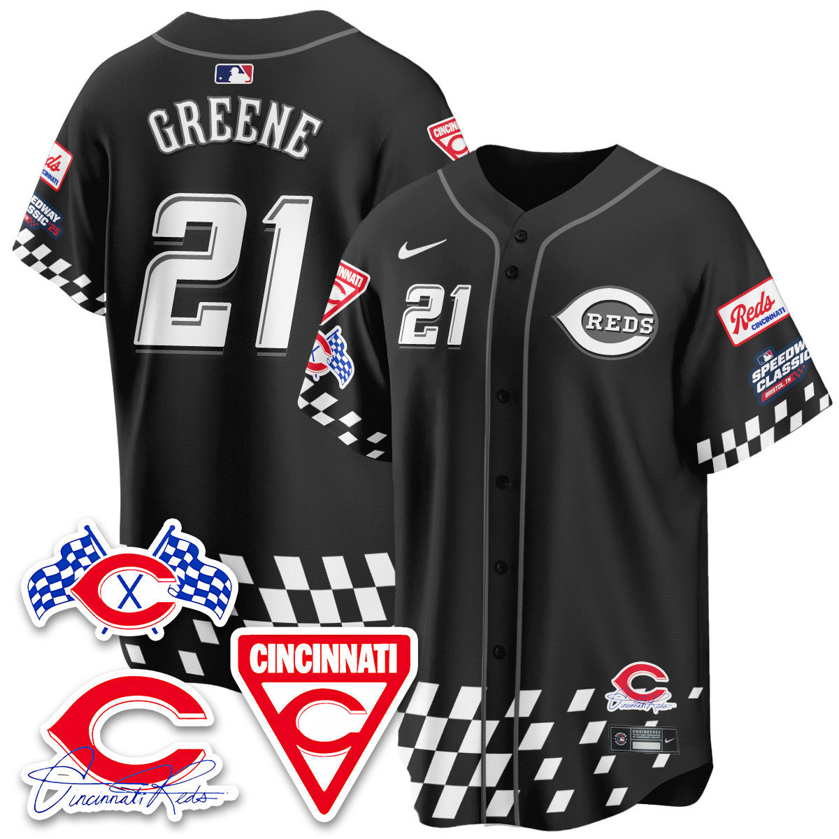 Men's Cincinnati Reds 2025 Speedway Limited Jersey V2 - All Stitched