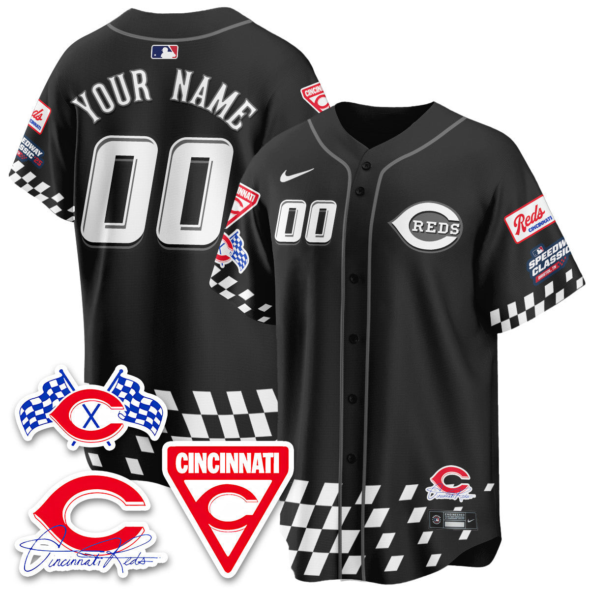 Men's Cincinnati Reds 2025 Speedway Limited Jersey V2 - All Stitched