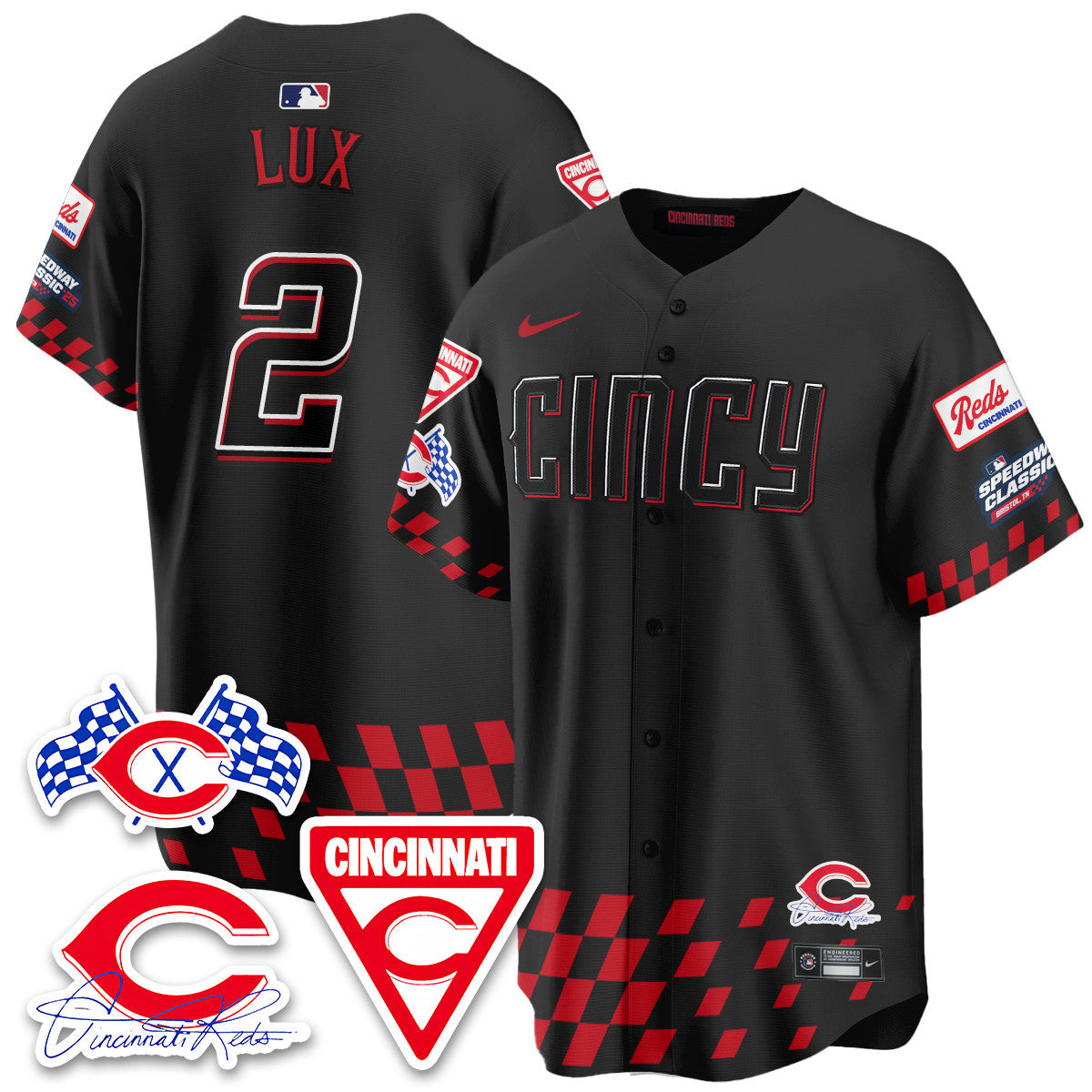 Men's Cincinnati Reds 2025 Speedway Limited Jersey V2 - All Stitched