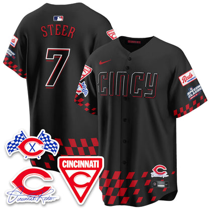 Men's Cincinnati Reds 2025 Speedway Limited Jersey V2 - All Stitched