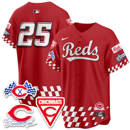 Men's Cincinnati Reds 2025 Speedway Limited Jersey V2 - All Stitched