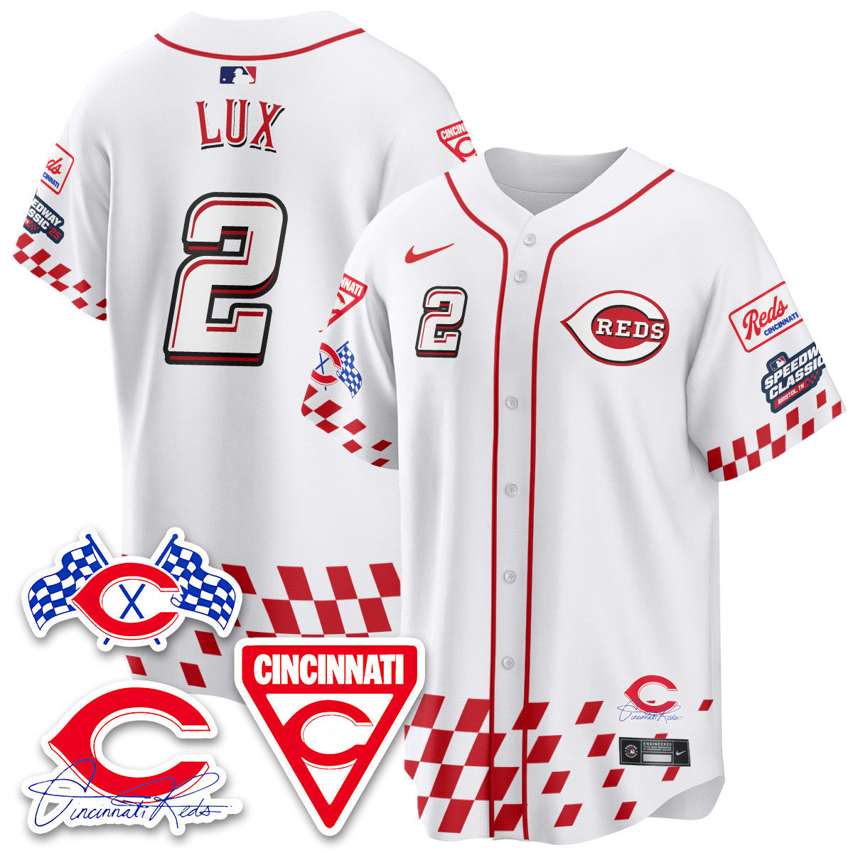 Men's Cincinnati Reds 2025 Speedway Limited Jersey V2 - All Stitched