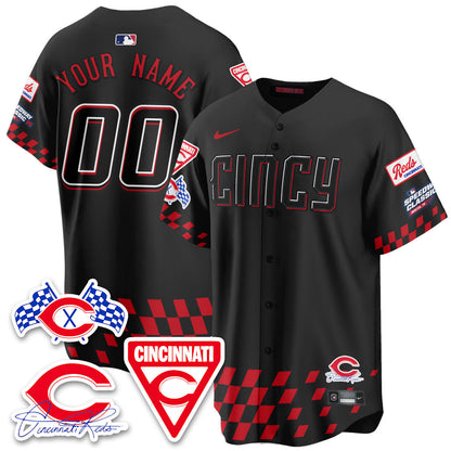 Cincinnati Reds 2025 Speedway Limited Custom Jersey V2 - All Stitched