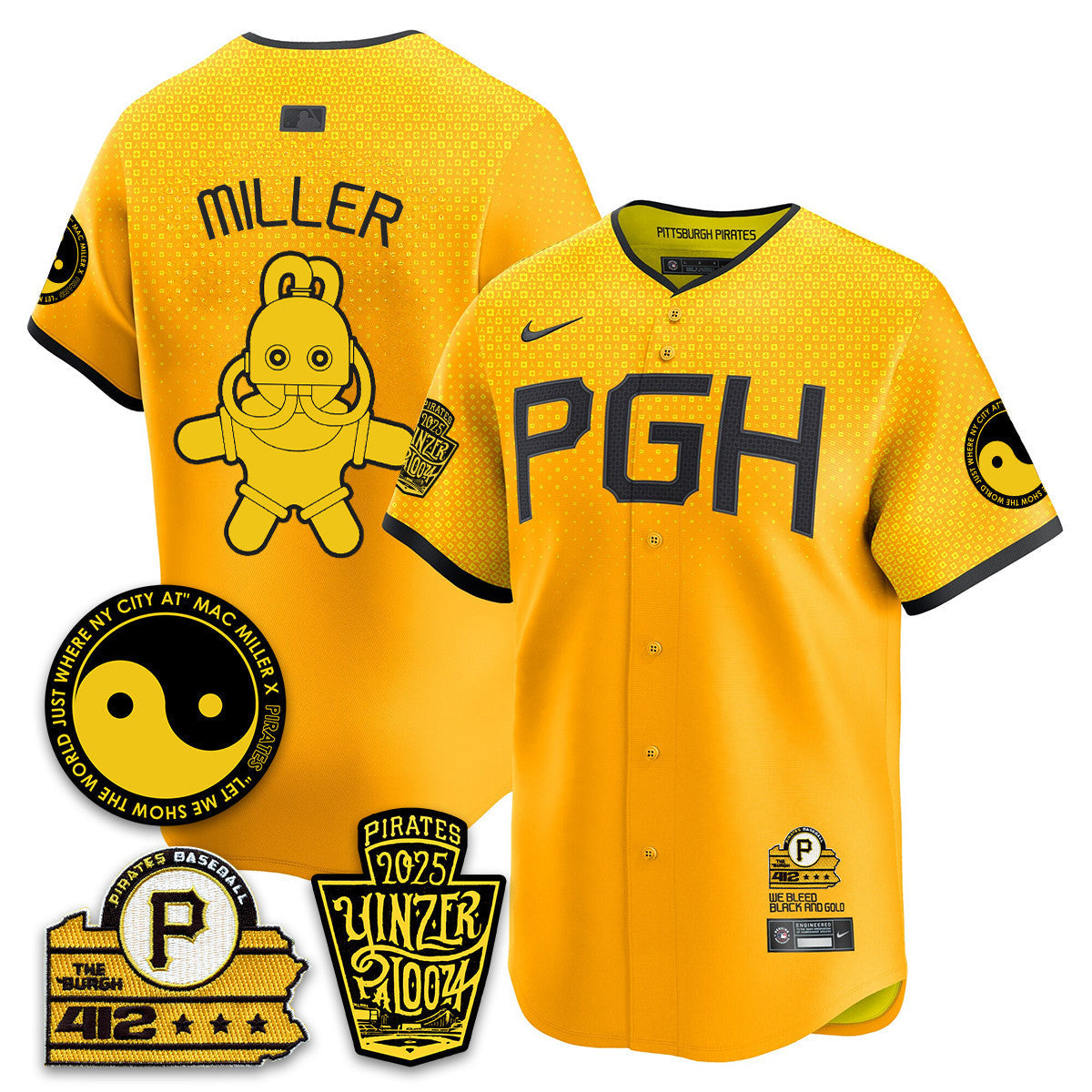 Men's Pittsburgh Pirates Yinzerpalooza 2025 Limited Jersey - All Stitched