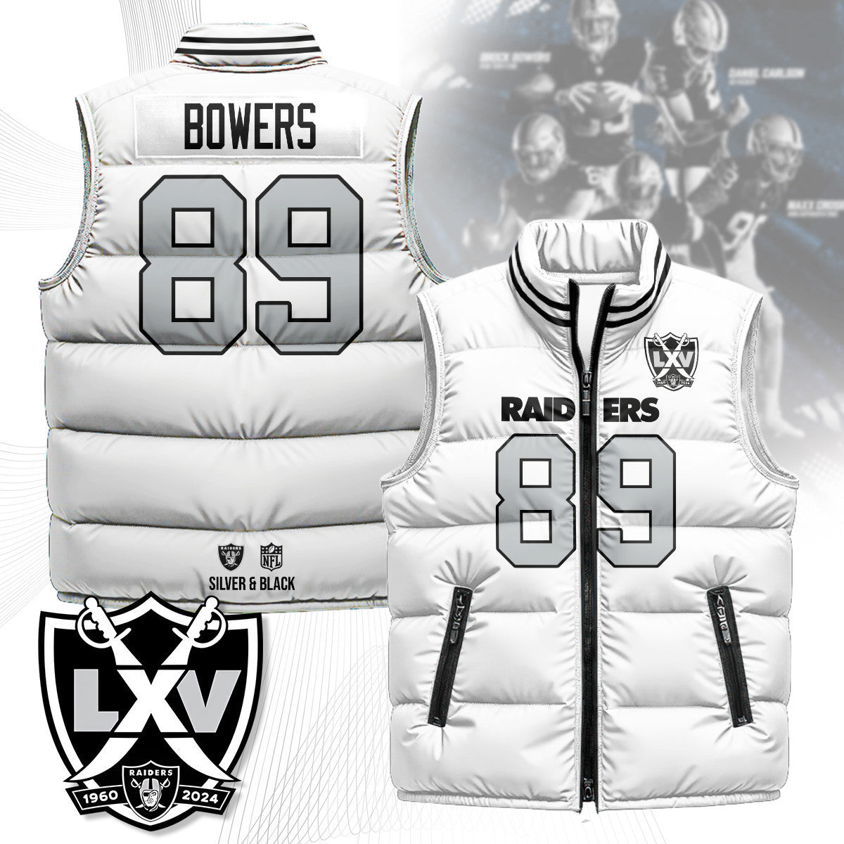 Las Vegas Raiders Unisex Puffer Vest