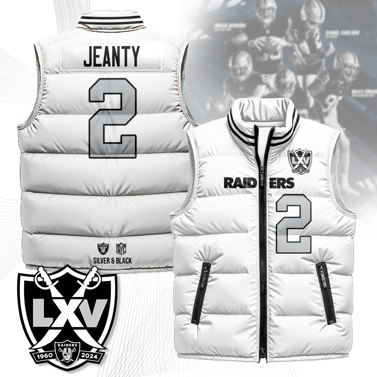 Las Vegas Raiders Unisex Puffer Vest