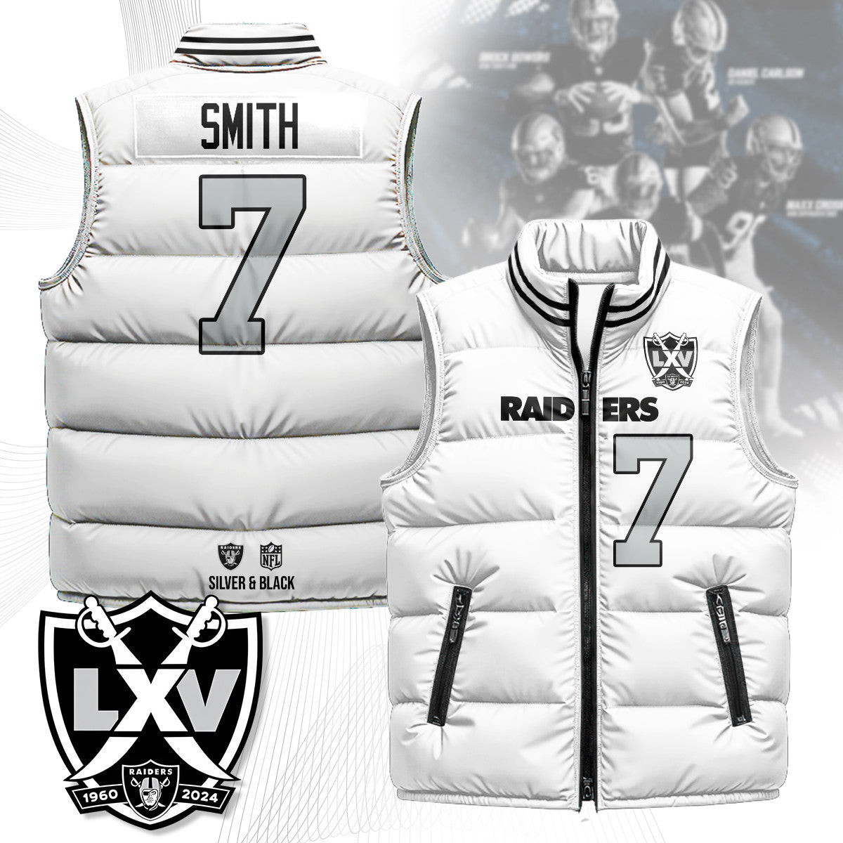 Las Vegas Raiders Unisex Puffer Vest