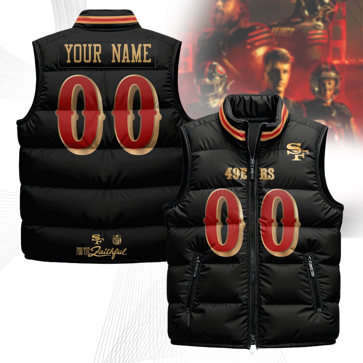 Custom San Francisco 49ers Rivalry Series Puffer Vest
