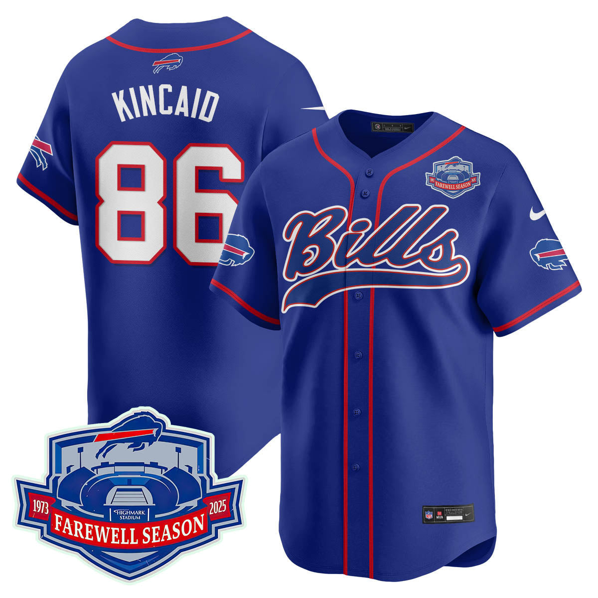 Buffalo Bills 2025 Baseball Jersey All Stitched - Farewell to Highmark Stadium