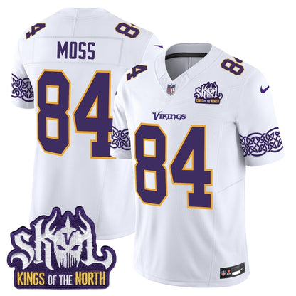 MIN King Of The North Patch Throwback Vapor Limited Jersey V2 - Stitched