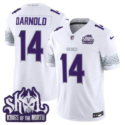 MIN King Of The North Patch Throwback Vapor Limited Jersey V2 - Stitched