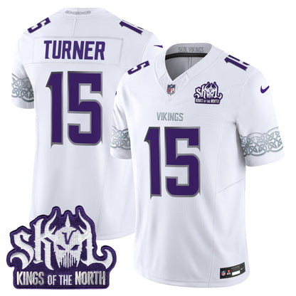 MIN King Of The North Patch Throwback Vapor Limited Jersey V2 - Stitched